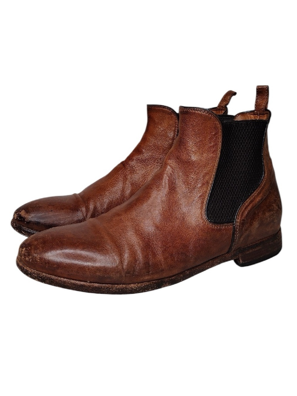 Lemargo Sz 8 Distressed Brown Leather Ankle Boots